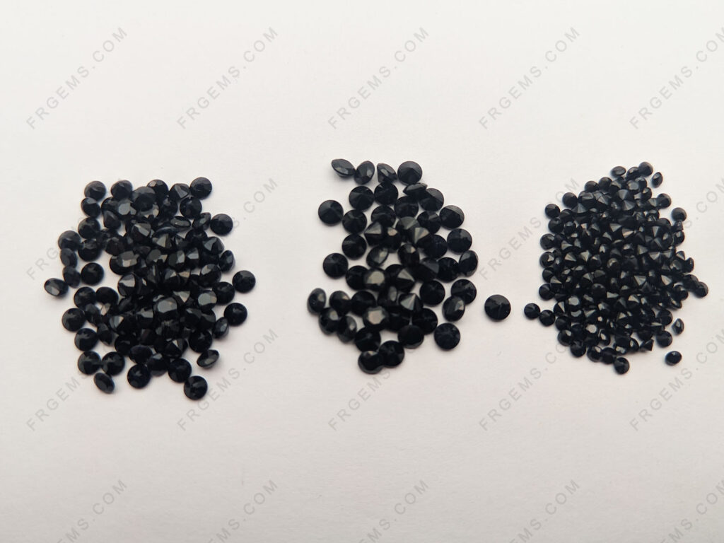 Natural-genuine-Black-Sapphire-color-Round-shape-faceted-Good-Quality-gemstones-wholesale-China