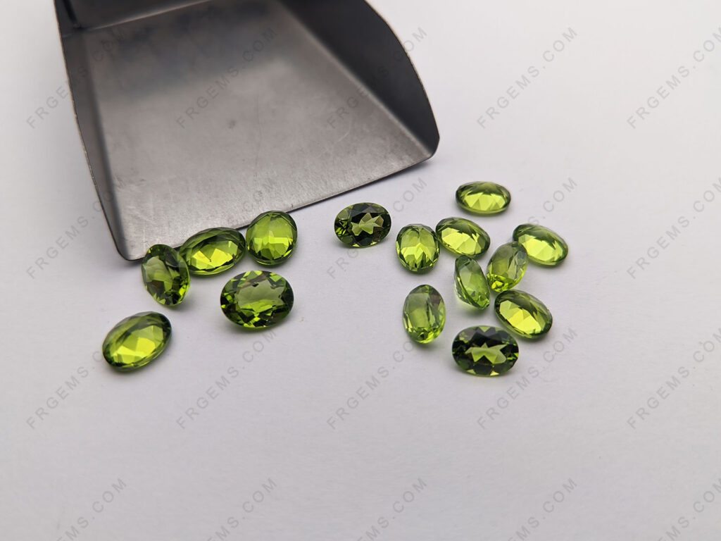 Bulk Wholesale Loose Natural genuine Peridot Color Oval Shape Faceted Cut 9x7mm gemstones