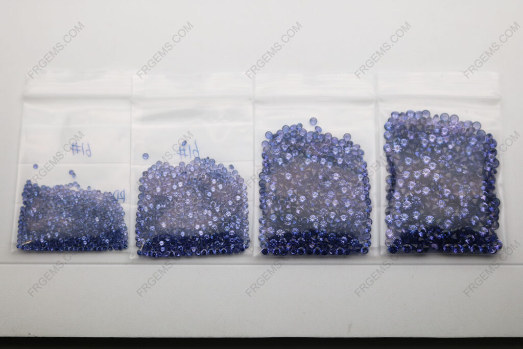 Wholesale Corundum Purple Synthetic Kunzite Violet Color 61# Round faceted Loose Gemstones Wholesale