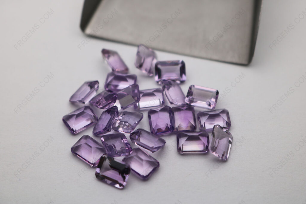 Wholesale-Natural-Rose-Amethyst-Octagon-Shape-Emerald-cut-8x6mm-gemstones-IMG_6840