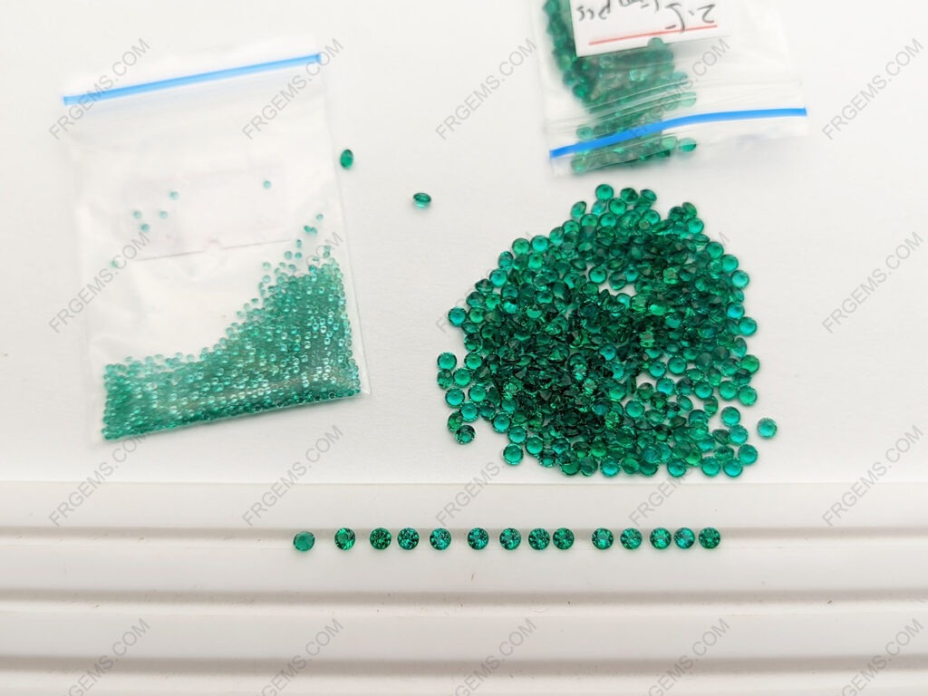 Wholeslale-Lab-zambia-emerald-green-Color-round-small-sizes-faceted-gemstones-China