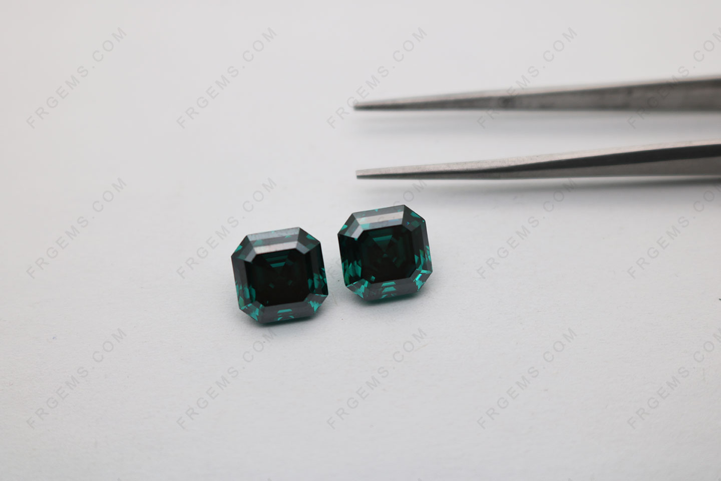 Buy Loose Moissanite Green color Asscher Cut 10x10mm gemstones at cheap price from China factory