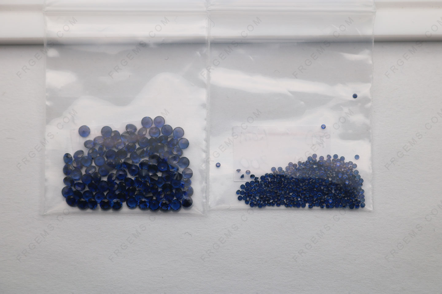 Synthetic Blue Sapphire Corundum 34# Color Small Round Melee sizes faceted cut 1mm and 2.5mm Loose gemstones