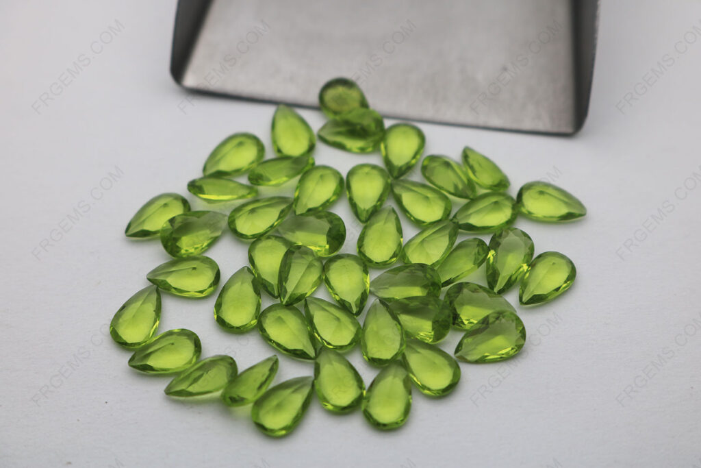 Glass-Peridot-Color-BG128#-Pear-shape-Faceted-cut-8x5mm-Loose-gemstones-supplier-in-China-IMG_6891