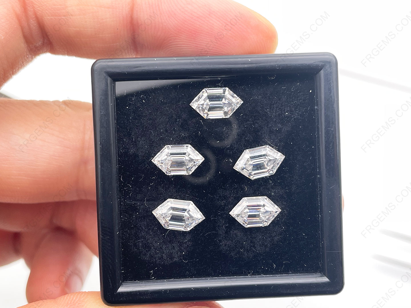Hexagon step cut Best quality Moissanite D White color 9x5mm Loose Moissanite diamond manufacturer
