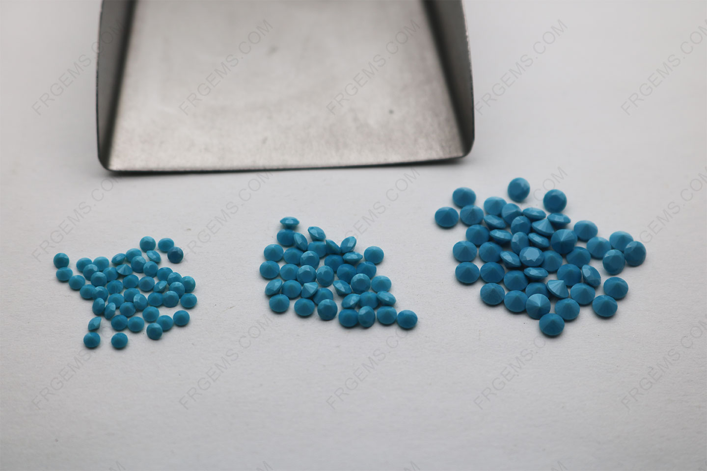 Nano Crystal Turquoise blue color #331 Round shape faceted Small melee size gemstones for wax casting