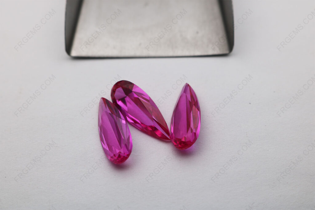 Loose-Synthetic-Corundum-Rose-Pink-Sapphire-#3-color-Pear-shape-faceted-cut-22x9mm-gemstones-IMG_6862