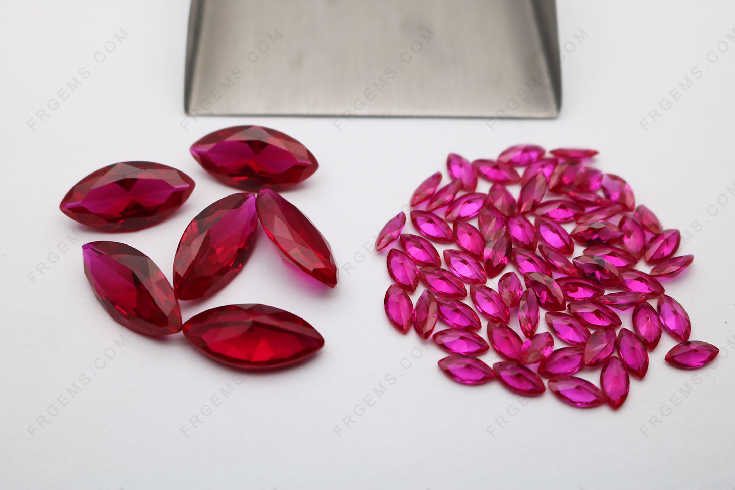 Loose Lab Synthetic Ruby Red 5# Color Marquise faceted cut 8x4mm and 20x10mm Gemstones