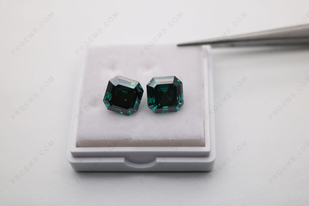 Moissanite-Green-color-Asscher-shape-faceted-cut-10x10mm-gemstones-IMG_6690