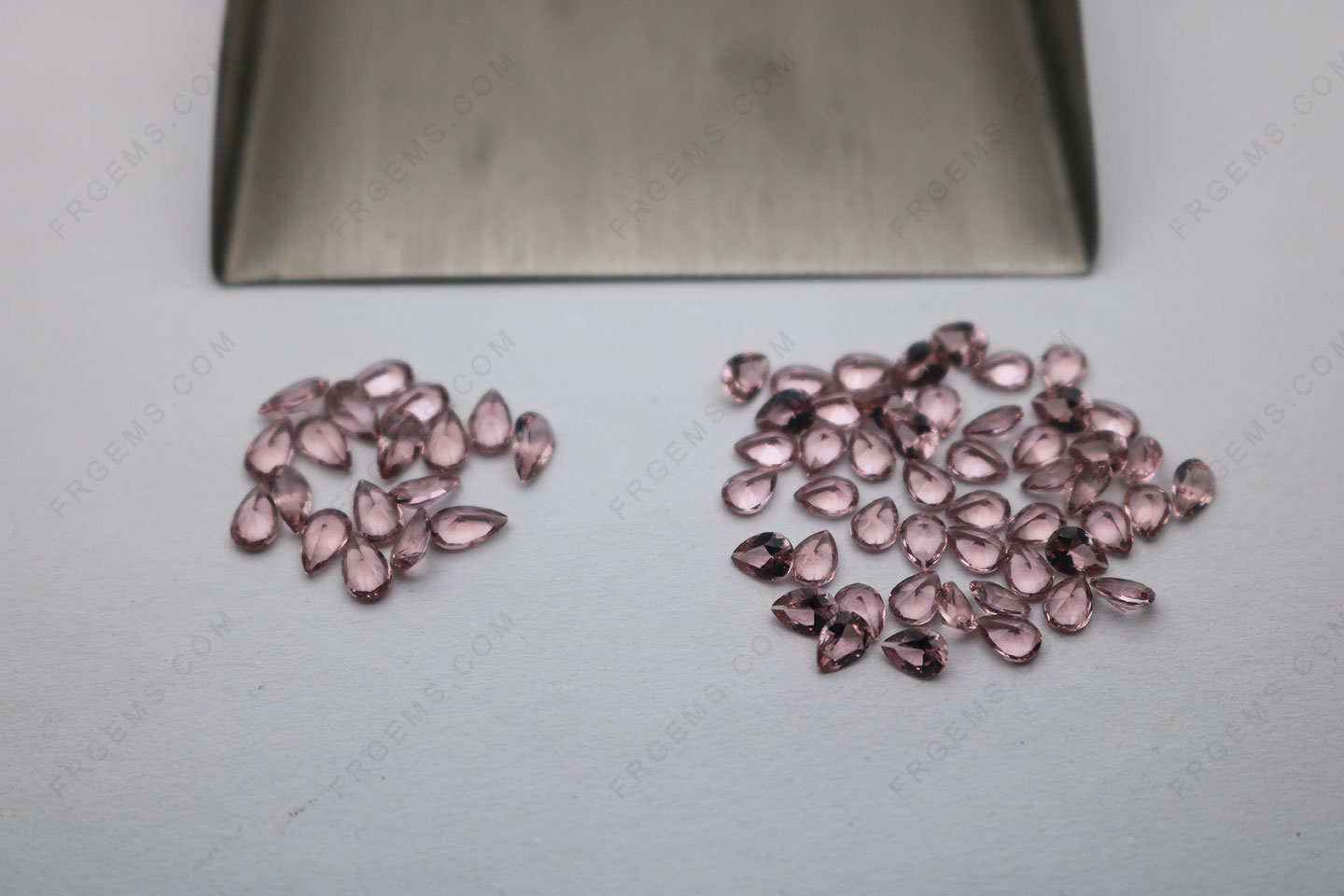 Nano Crystal Morganite 182# Color Pear shape faceted cut 3x5mm and 3x4mm gemstones