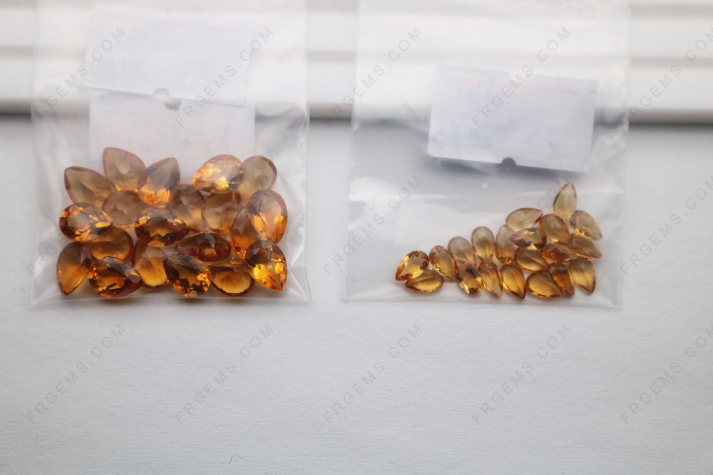 Bulk wholesale Loose Natural Citrine Yellow Dark C1 color Pear Shape Faceted Cut gemstones