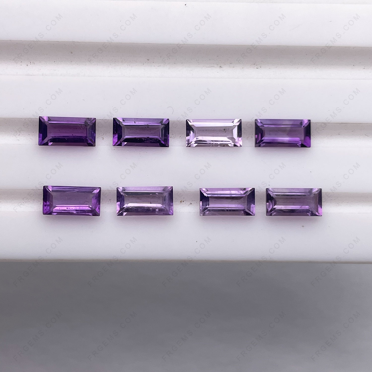 wholesale Loose Natural genuine Amethyst Color Baguette cut 3x6mm Gemstones from China
