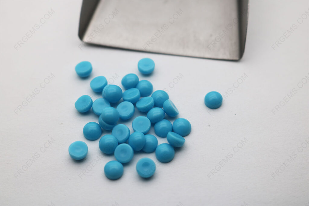 Wholesale-Glass-Turquoise-blue-Color-Round-shape-cabochon-5.00mm-Loose-gemstones-IMG_6866
