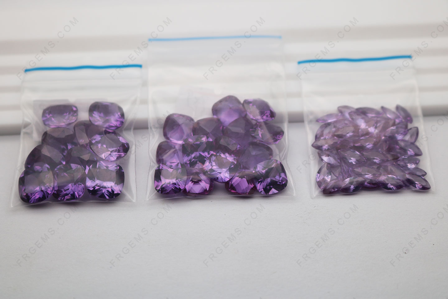 Wholesale Synthetic Alexandrite Color change Corundum 46# Cushion and Marquise shape faceted cut gemstones