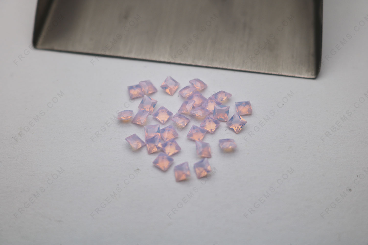 Wholesale Loose Nano Opal pink 283# color Square Princess cut 3x3mm gemstones China