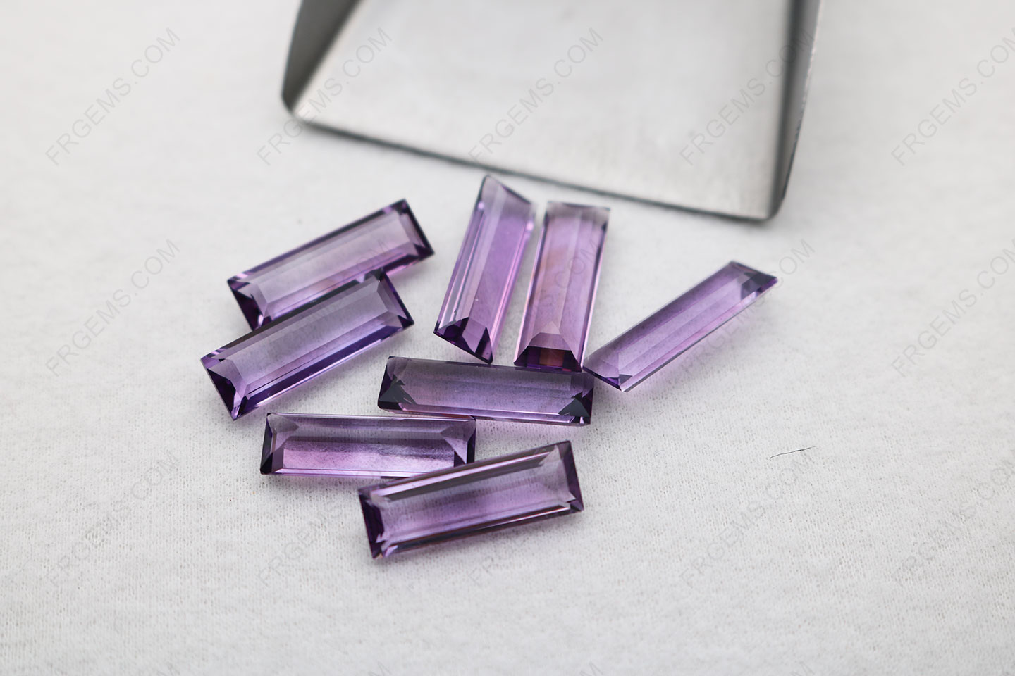 High quality Natural genuine Amethyst Color Elongated Baguette cut 18x6mm Gemstones wholesale