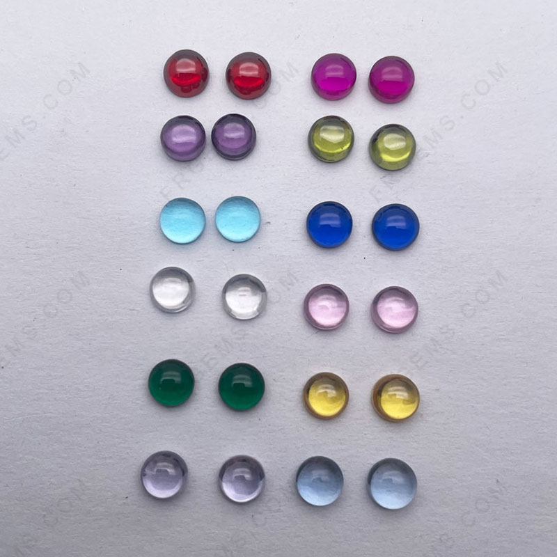 Birthstone-12-colors-Round-Cabochon-5mm-Gemstones-wholesale-China