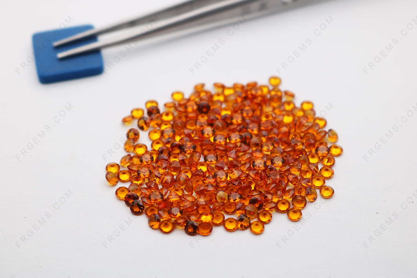 China Nano Crystal Citrine Yellow #171 Color Round Faceted 3mm loose Gemstones Wholesale
