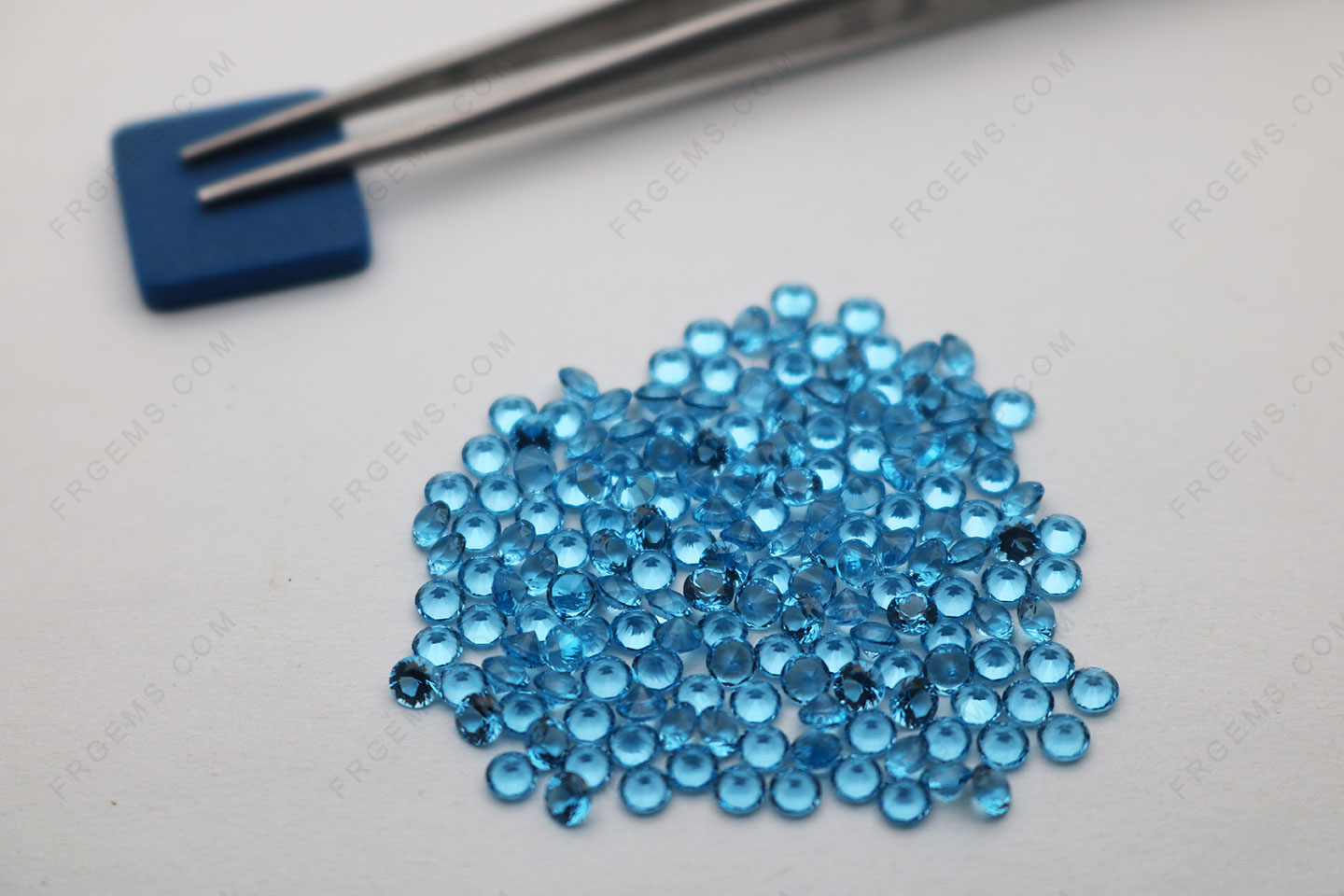 Nano Topaz Royal Blue color #147 Round Shape Faceted Cut 3mm Gemstones Supplier