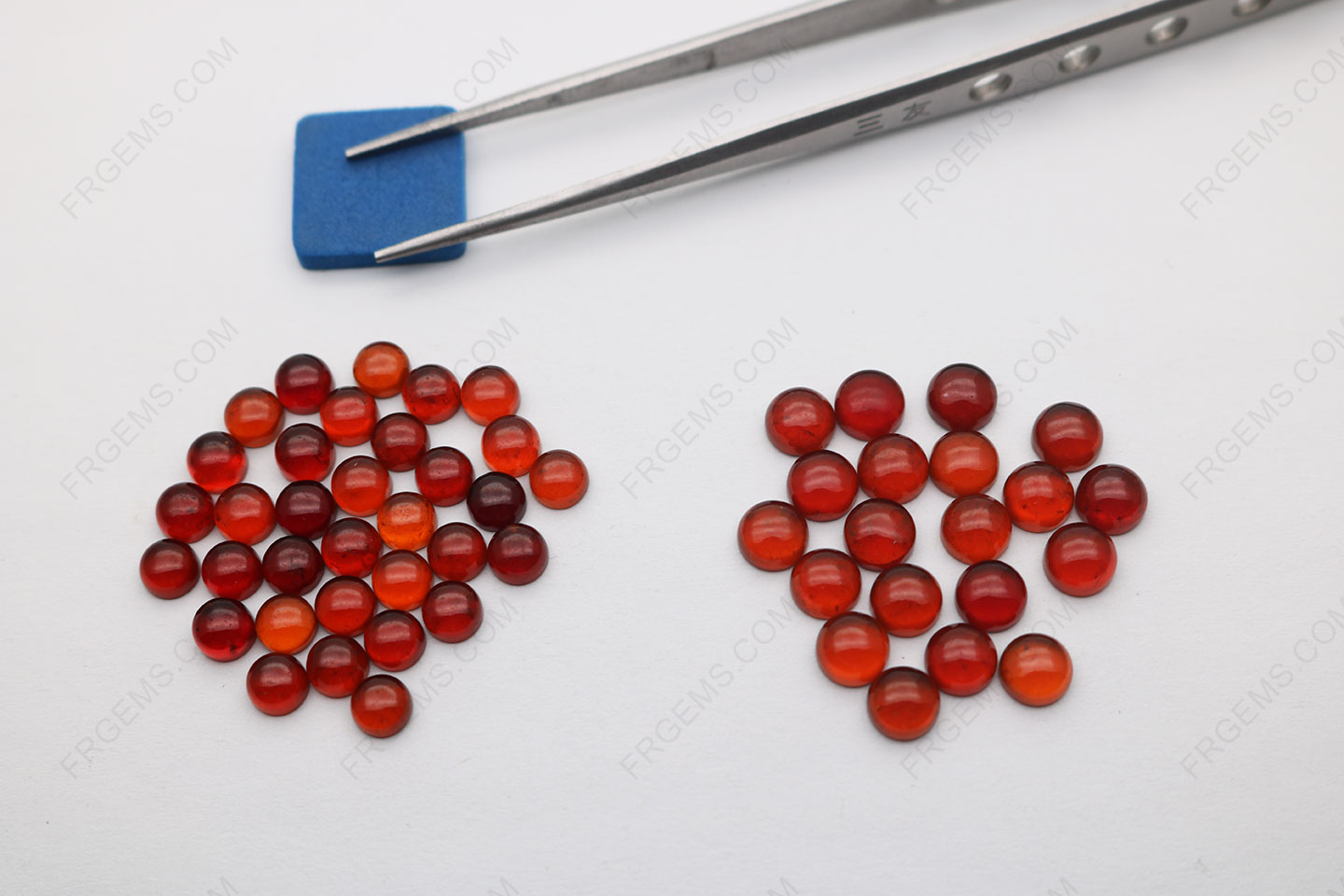 Loose Natural Garnet Red color Round Cabochon 5mm and 6mm Gemstones wholesale from china