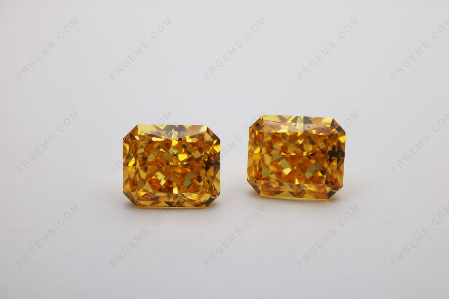 Octagon Crushed Ice Cut Cubic Zirconia Canary Yellow Color 5A Top Best Quality Loose Gemstones