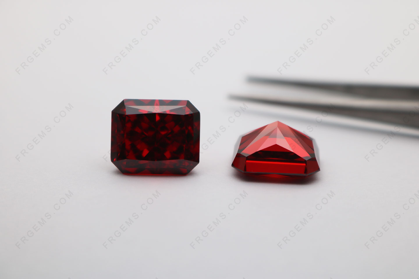 Cubic Zirconia Octagon Crushed Ice Cut Garnet Red Color 5A Top Best Quality Loose Gemstones