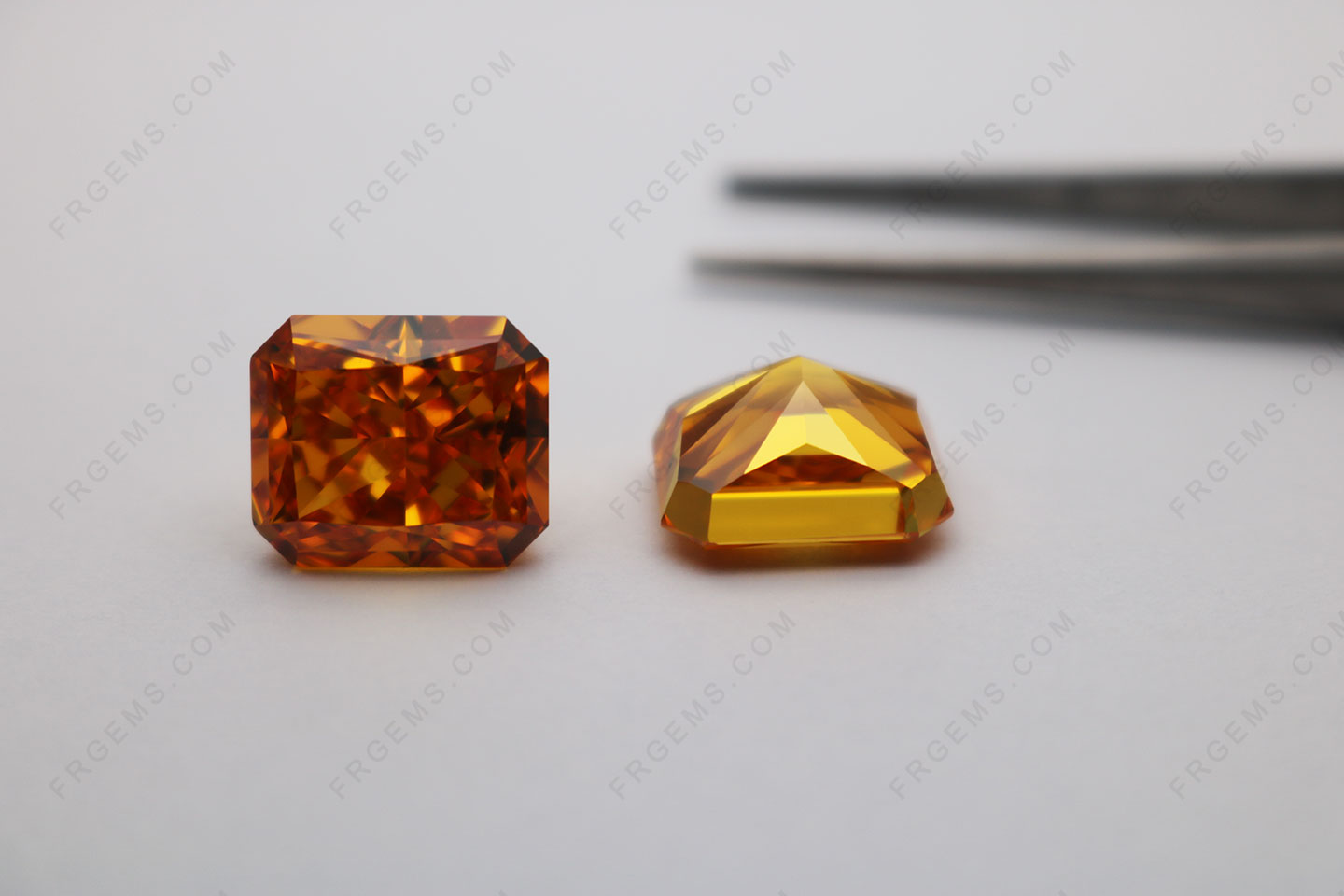 Bulk Wholesale Octagon Crushed Ice Cut Golden Yellow Color 5A Top Best Quality Loose Cubic Zirconia Gemstones