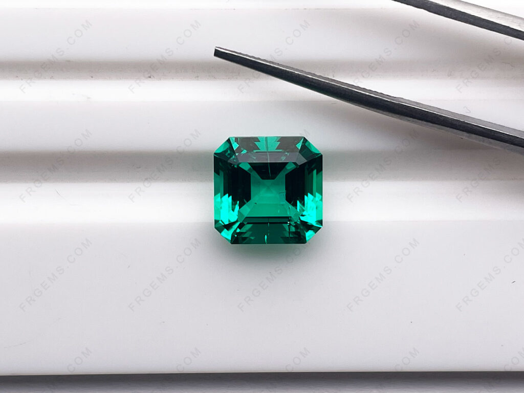 Lab-Grown-Hydrothermal-Emerald-Colombia-Green-Asscher-Cut-10x10mm-with-Inclusions-gemstones-bulk-wholesale-IMG_1957