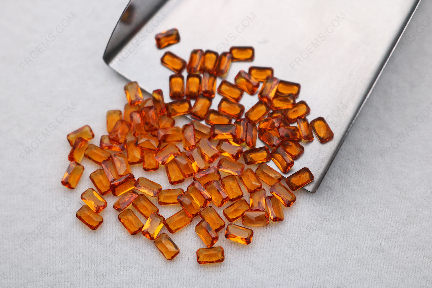 Loose Nano Crystal Citrine Dark Yellow 171# Color Octagon Shape Princess Cut 5x3mm gemstones suppliers