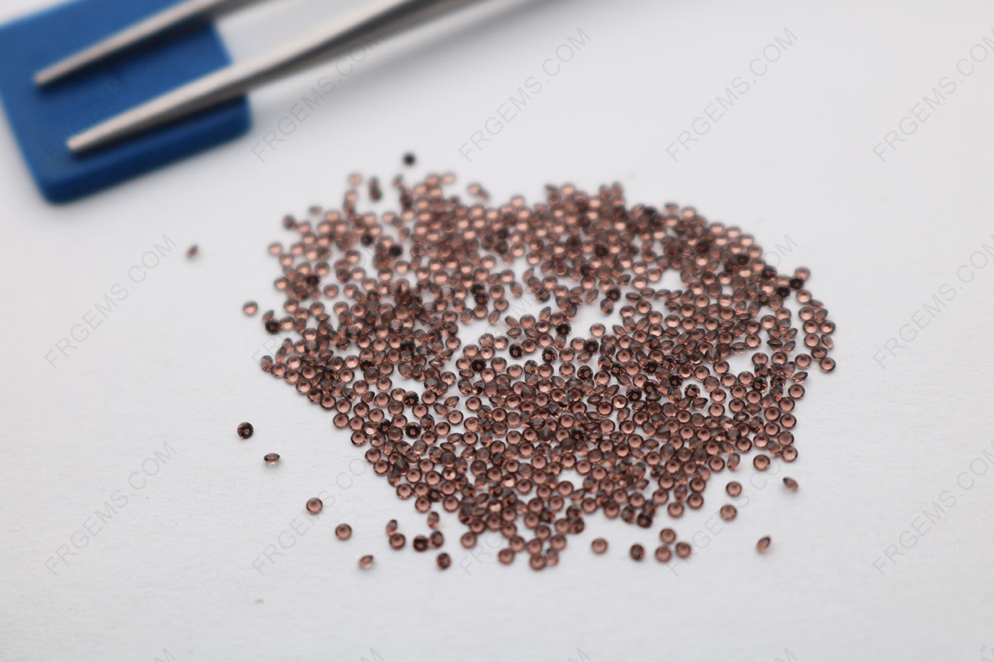 Nano Crystal Coffee Brown Color Round Shape melee small 1mm loose gemstones bulk wholesale