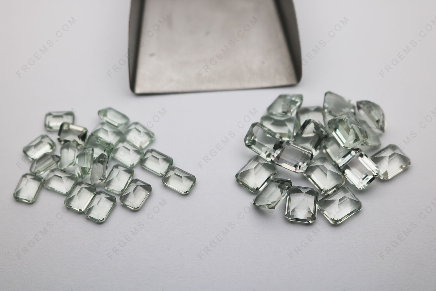 Natural Prasiolite Emerald cut 10x8mm and 9x7mm Loose gemstones bulk wholesale