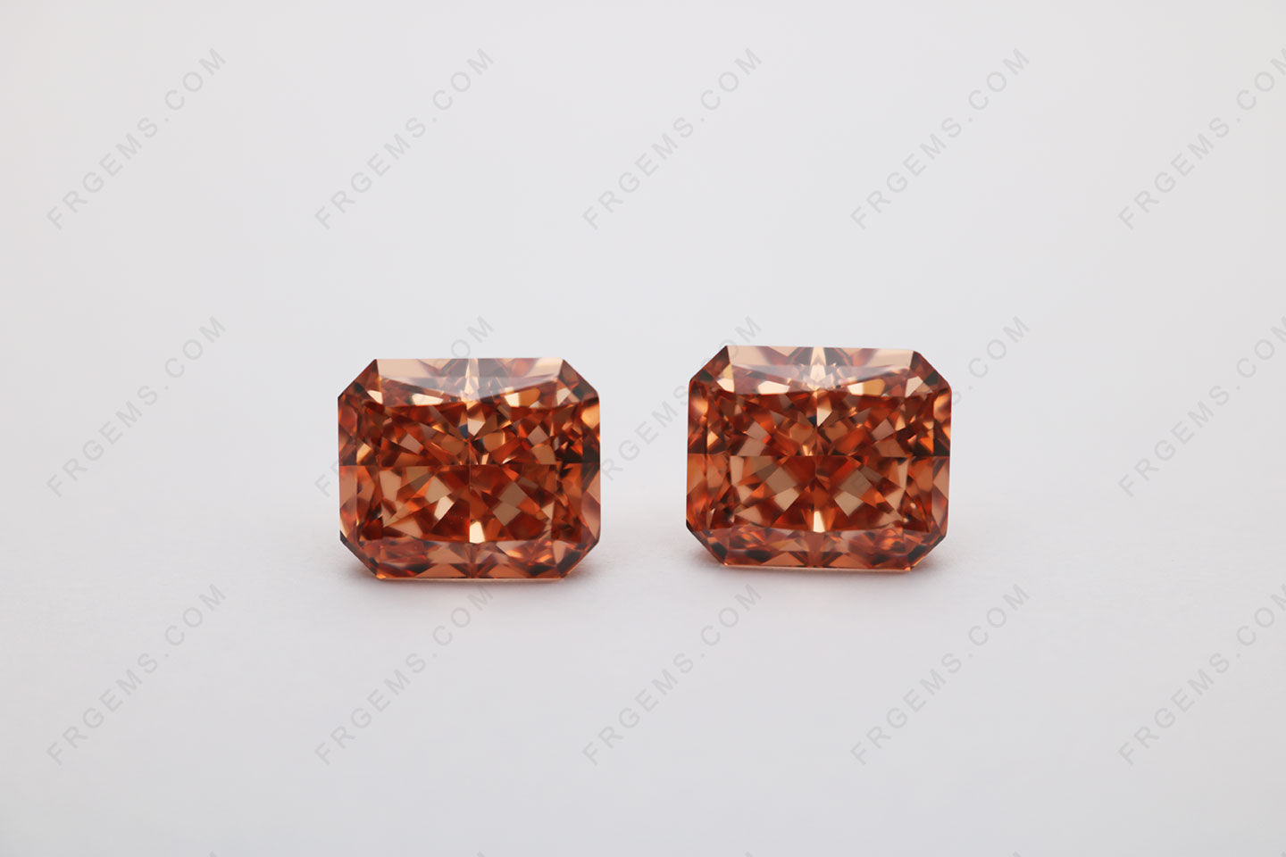 Wholesale Octagon Crushed Ice Cut Champagne Color Loose CZ Gemstones
