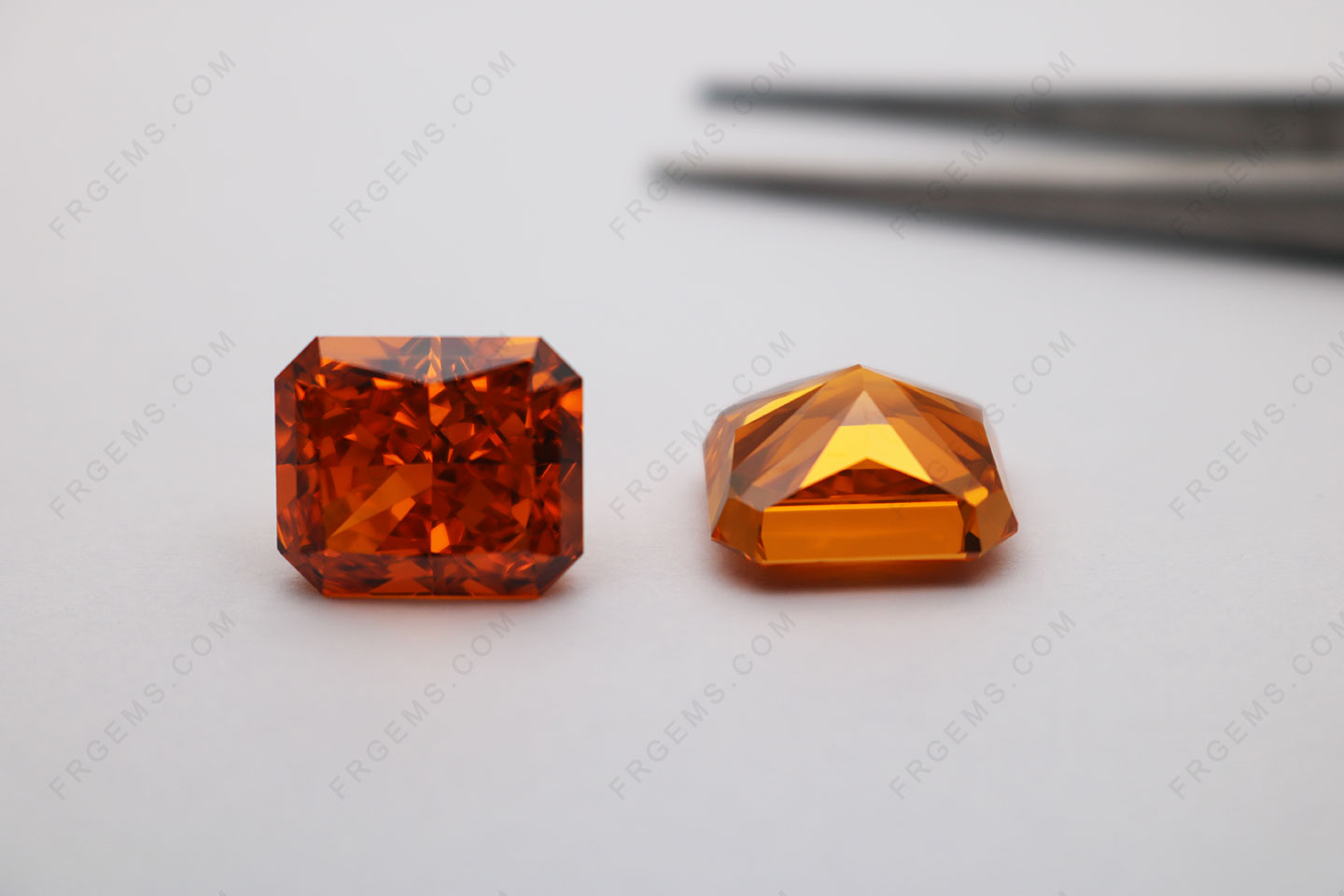 Bulk Wholesale Octagon Crushed Ice Cut Partschinite Spessartine Color 5A Top Best Quality Loose CZ Gemstones