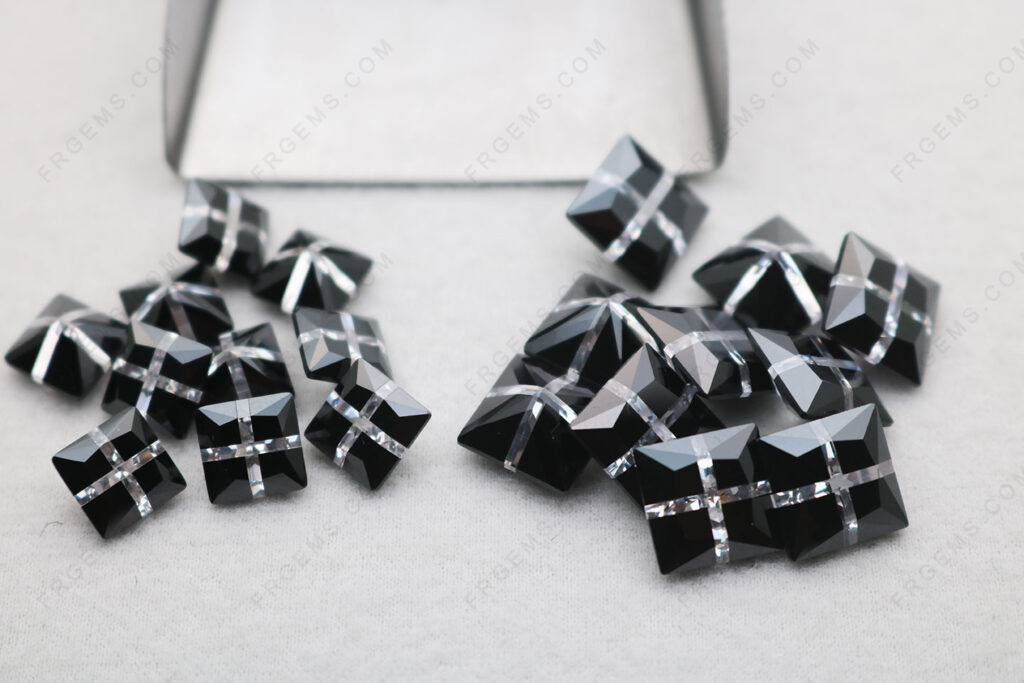 Loose-Cubic-Zirconia-black-and-white-Mixed-Color-Square-cross-faceted-10x10mm-8x8mm-gemstones-bulk-wholesale-IMG_7138