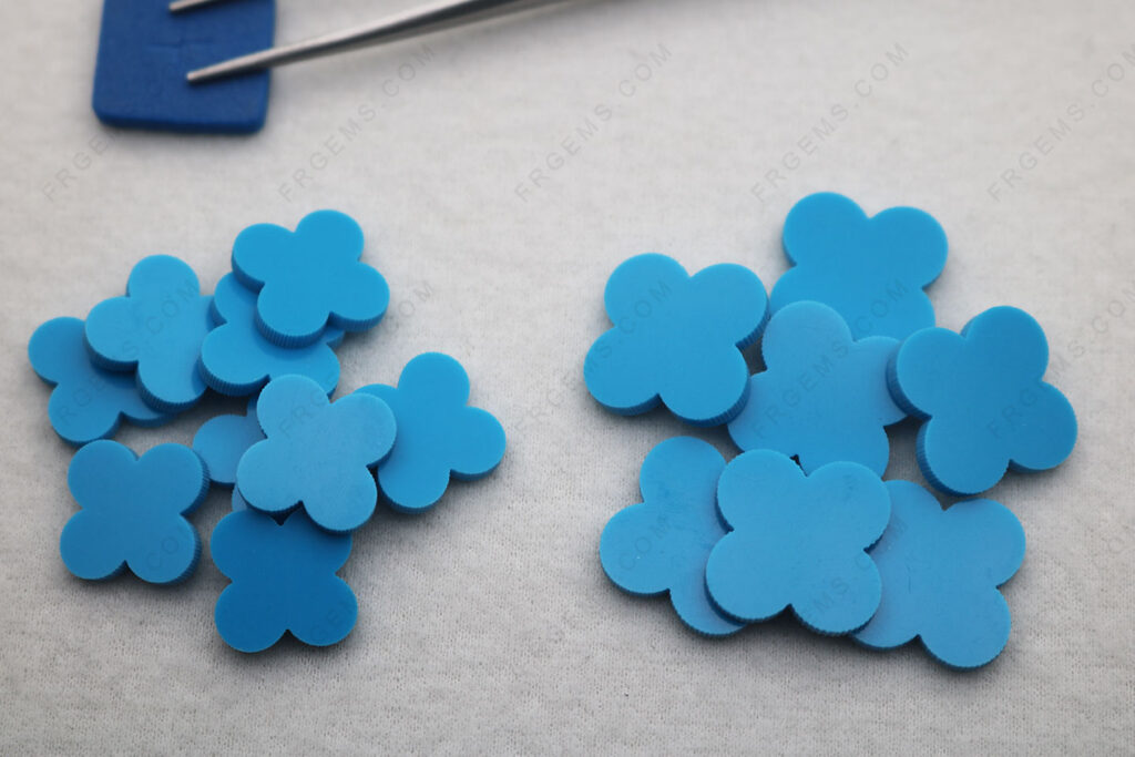 Four leaf Clover Shape Synthetic Turquoise blue color Loose Gemstones Bulk wholesale