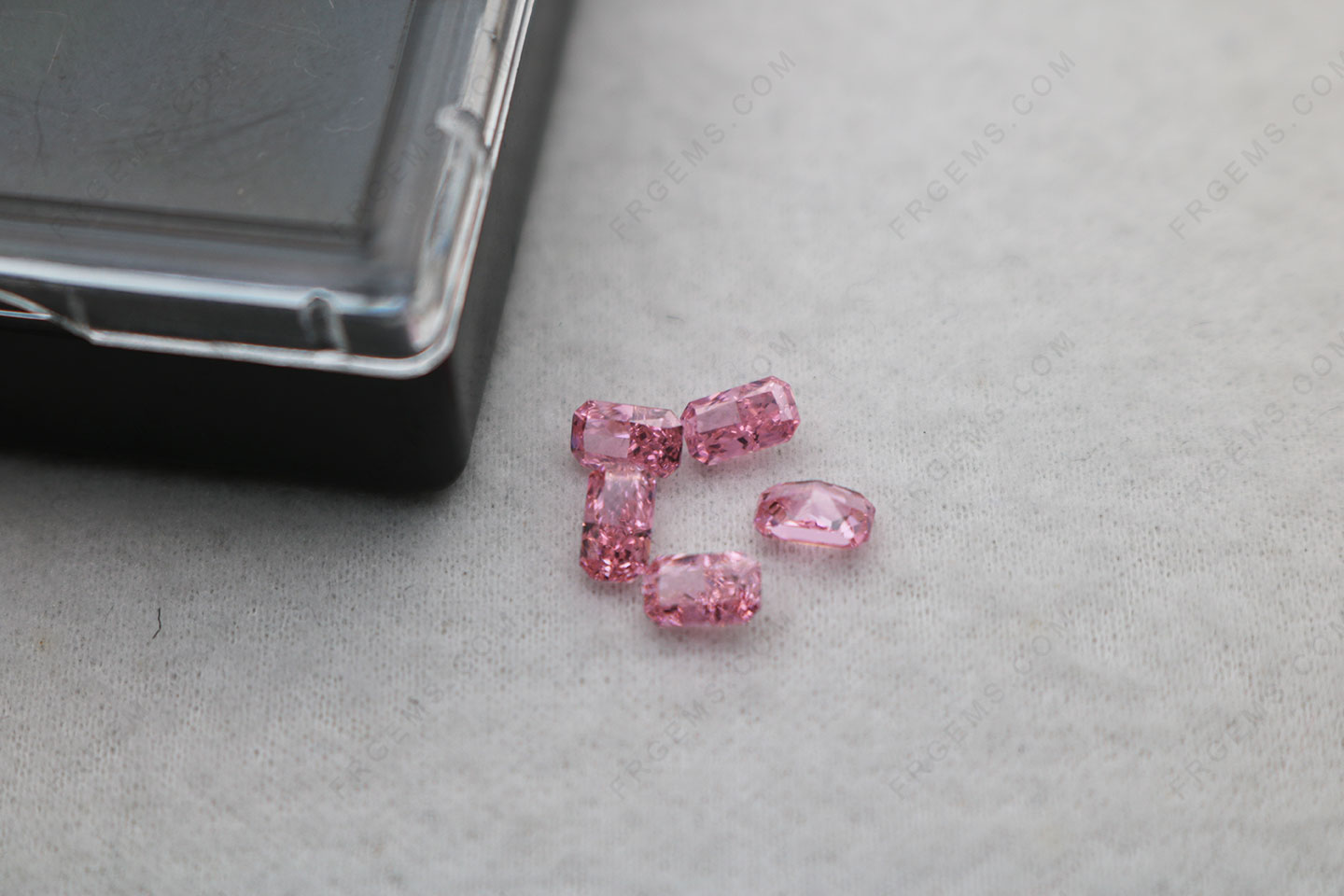 Wholesale Crushed Ice cut Cubic Zirconia Light padparascha Color Octagon Shape Loose gemstones