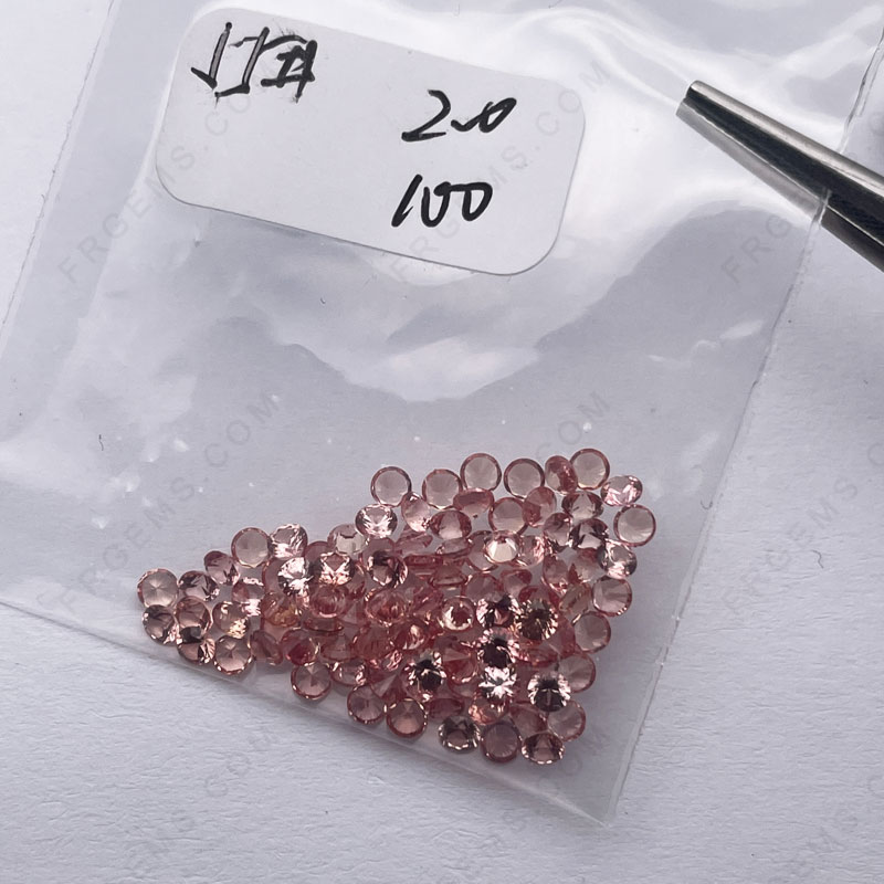 Lab-Created-Padparadshah-Corundum-55#-Round-faceted-2mm-loose-gemstone-wholesale