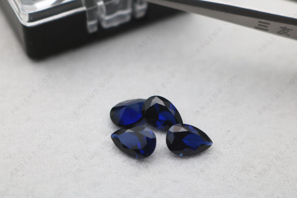 Wholesale-Synthetic-Blue-Sapphire-Corundum-34#-Color-Pear-Shape-Faceted-9x6mm-Loose-Gemstones-from-China-IMG_7433