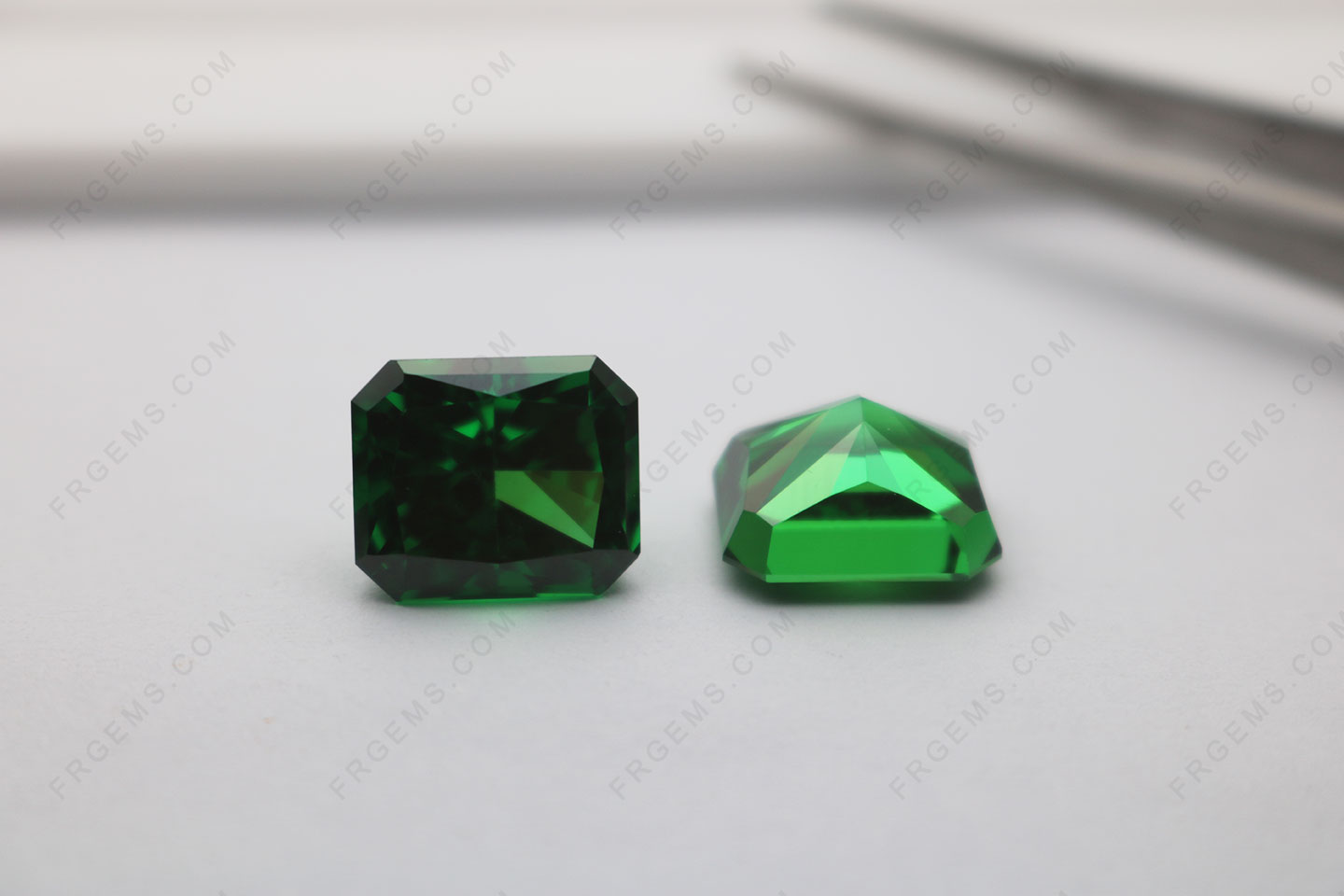Octagon Shape Crushed ice Cut Cubic Zirconia 5A Best quality Green color 13x11mm loose Gemstones China Suppliers