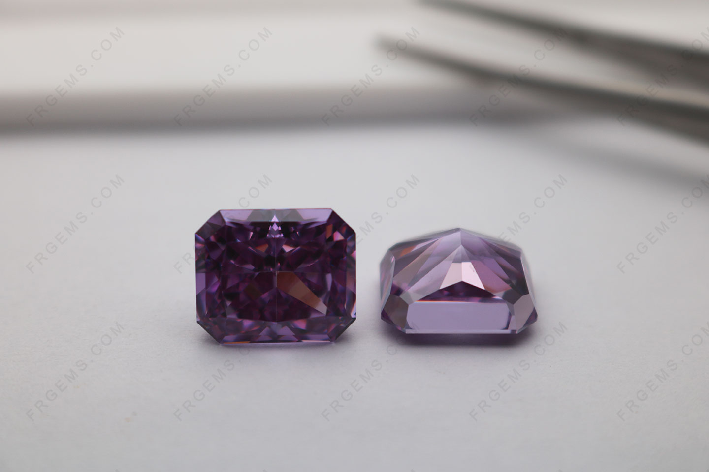 Octagon Shape Crushed ice Cut Cubic Zirconia 5A Best quality Lavender color 13x11mm loose Gemstones