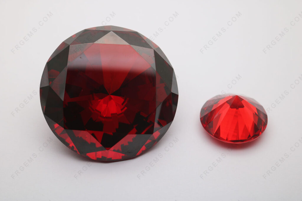Cubic-Zirconia-Orange-Red-color-Large-size-Round-diamond-faceted-cut-60mm-and-30mm-Loose-Gemstones-Suppliers-IMG_7546