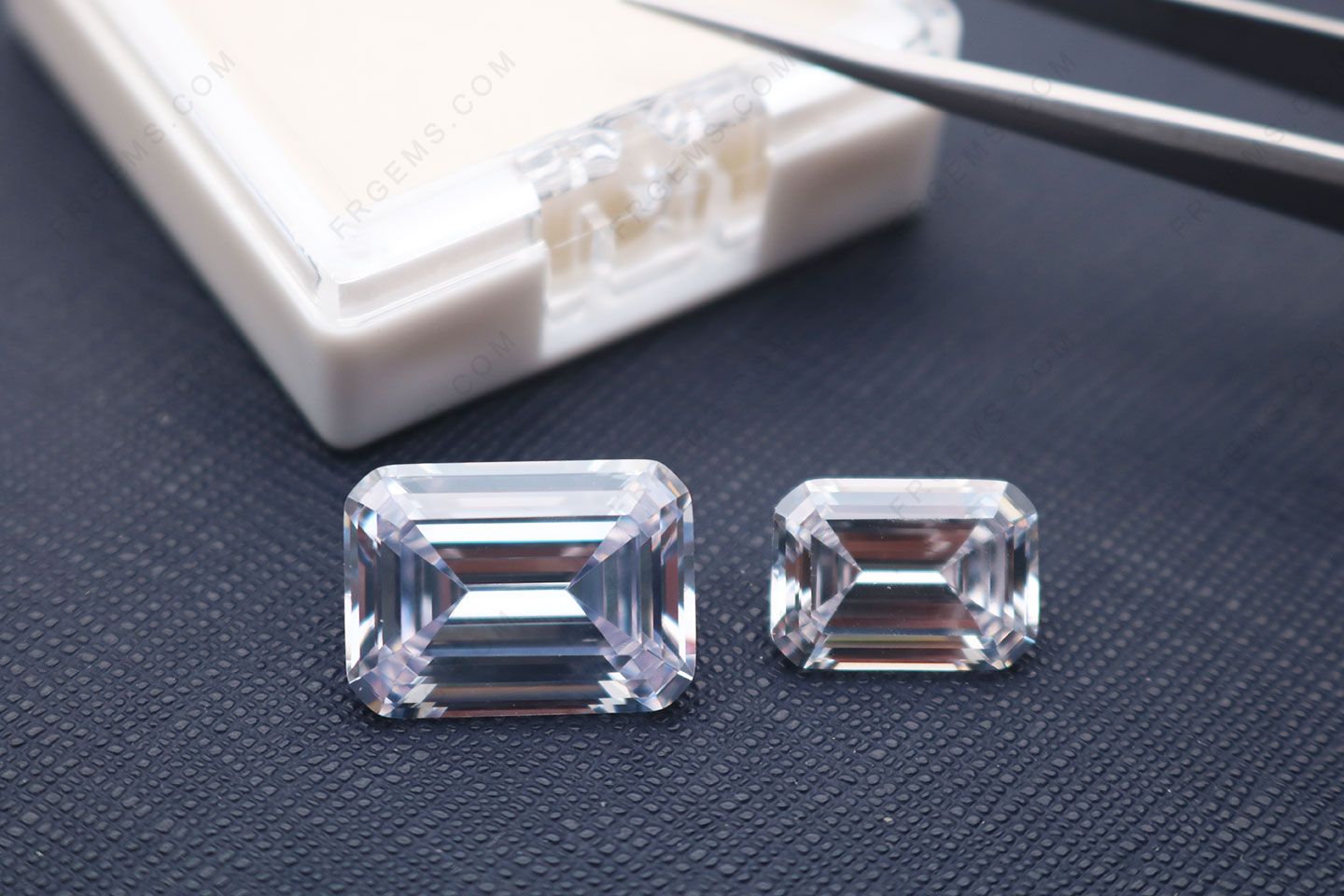Cubic Zirconia White Colorless Color AAA Quality Octagon Asscher Emerald Cut 14x10mm faceted loose Gemstones Wholesale China