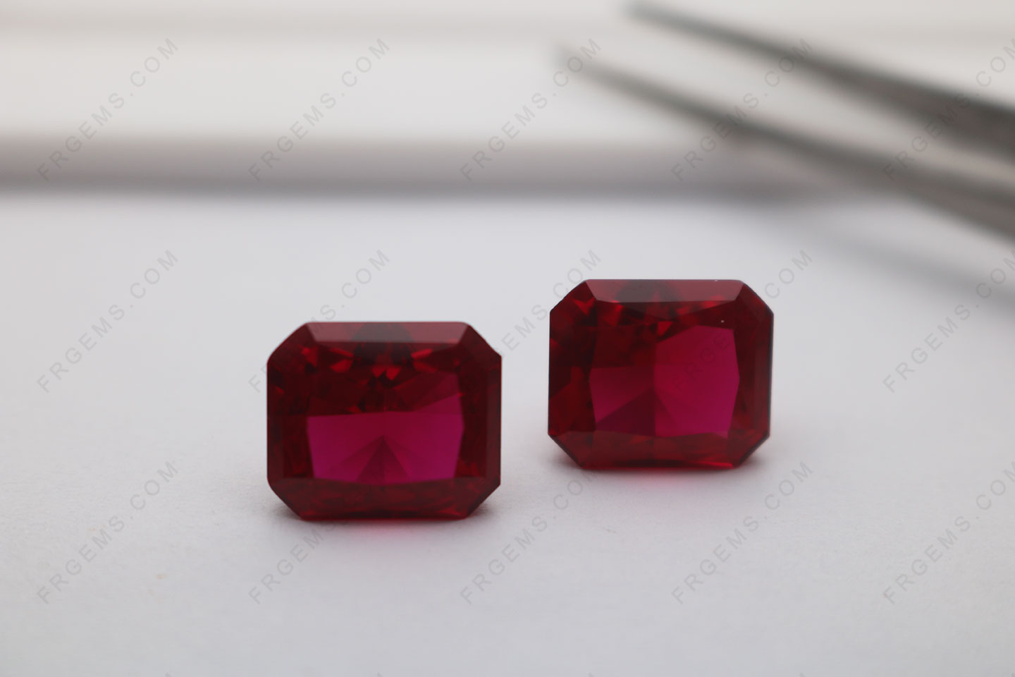 Bulk wholesale Corundum Ruby Red 5# Color Octagon Shape Crushed ice Cut 13x11mm loose Gemstones