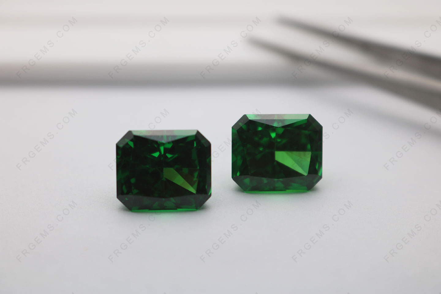 Octagon Shape Crushed ice Cut Cubic Zirconia 5A Best quality Green color 13x11mm loose Gemstones China Suppliers
