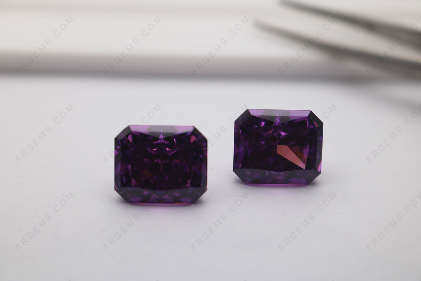 Bulk wholesale Cubic Zirconia Octagon Shape Crushed ice Cut Purple Violet color 13x11mm 5A Best quality loose Gemstones