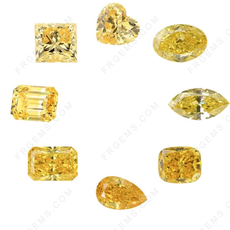 Yellow Color Lab Grown Diamond Faceted Loose Yellow Diamonds with IGI Certificate Bulk Wholesale