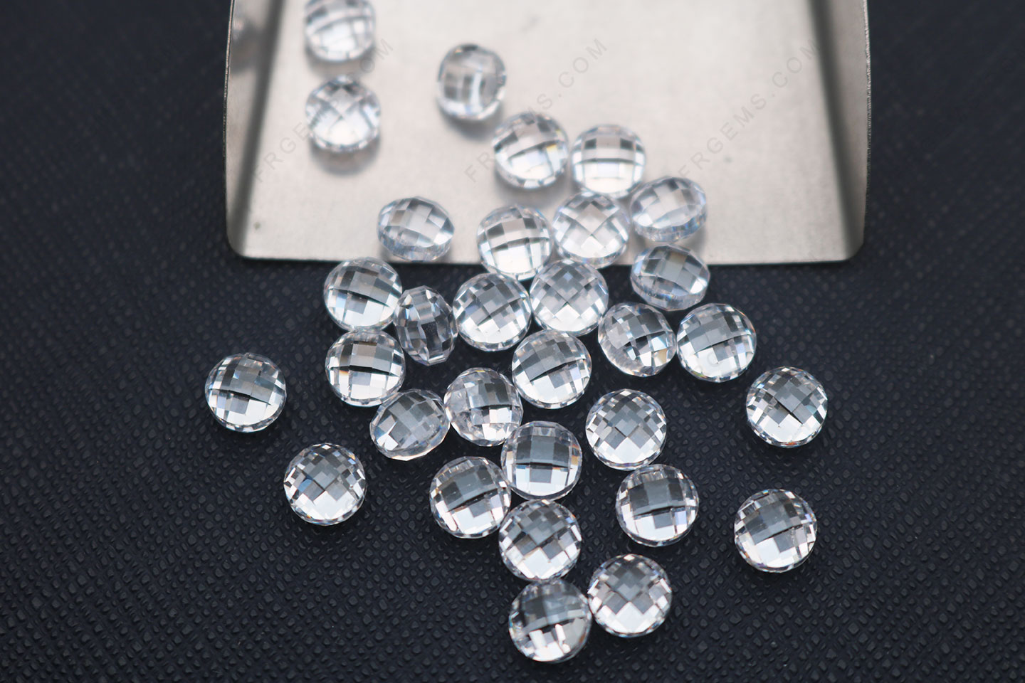 Loose CZ White Color Round Double checkerboard Thick Girdle Heavier 6mm Cubic Zirconia stones