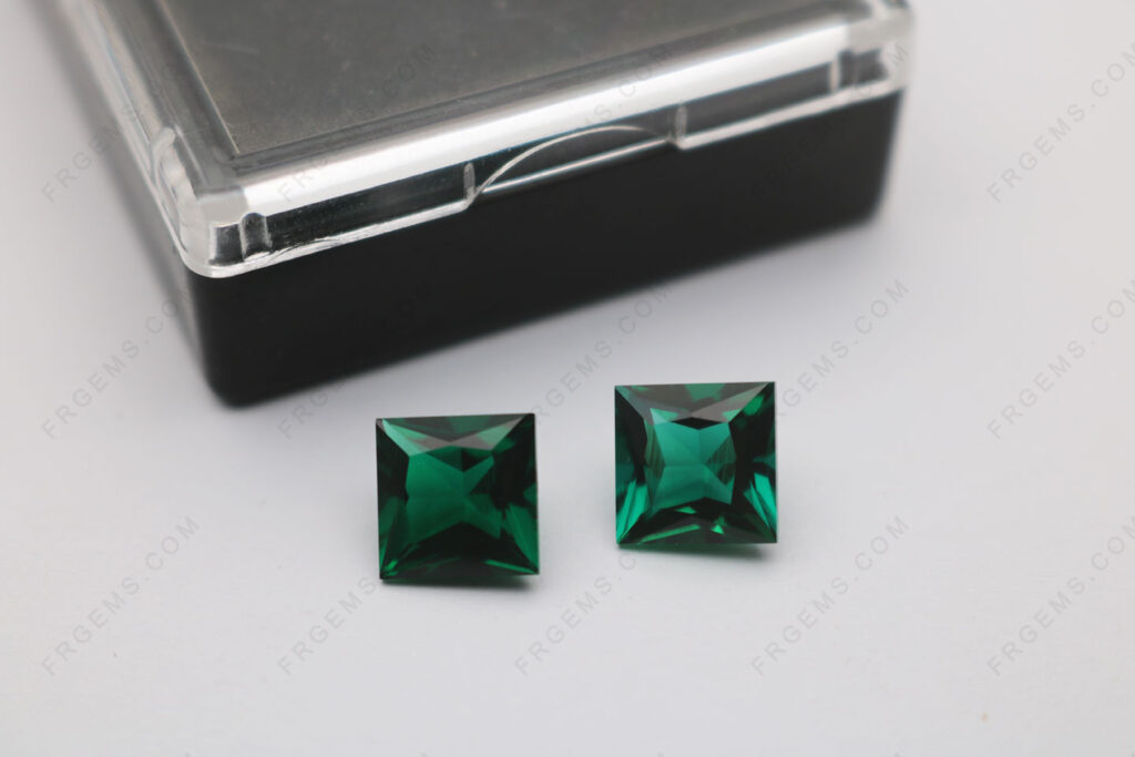 Hydrothermal-Lab-Emerald-Zambia-Green-color-Square-Princess-Cut-8x8mm-Loose-Gemstones-Wholesale-factory-Price-IMG_7705