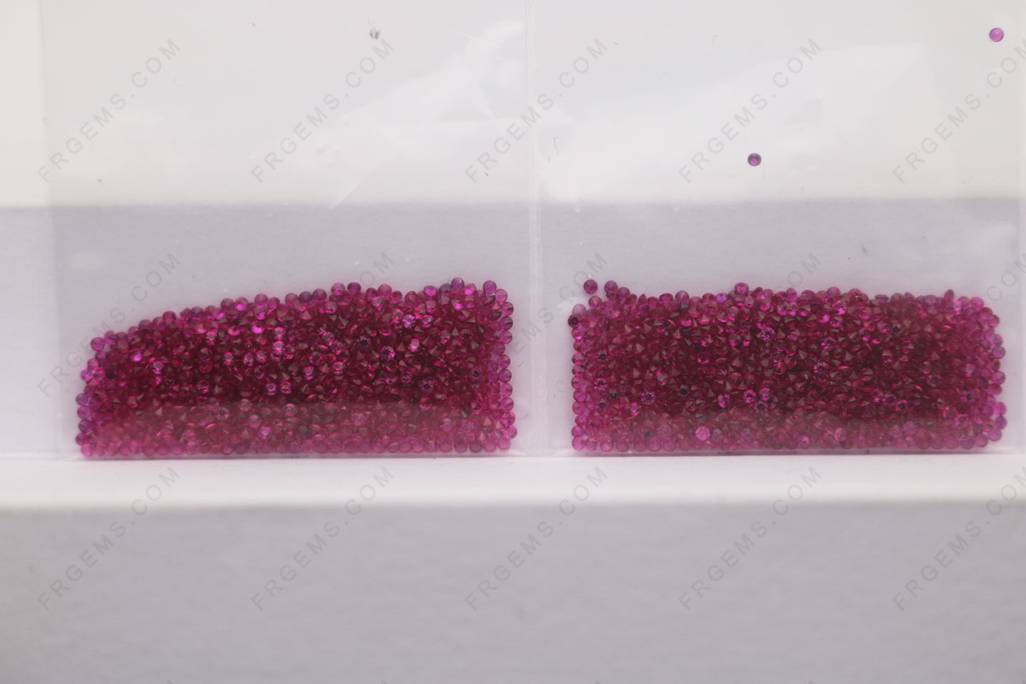 Loose Synthetic Ruby Red Dark 8# Color Round Shape faceted Small Melee 1.00mm Gemstones Factory