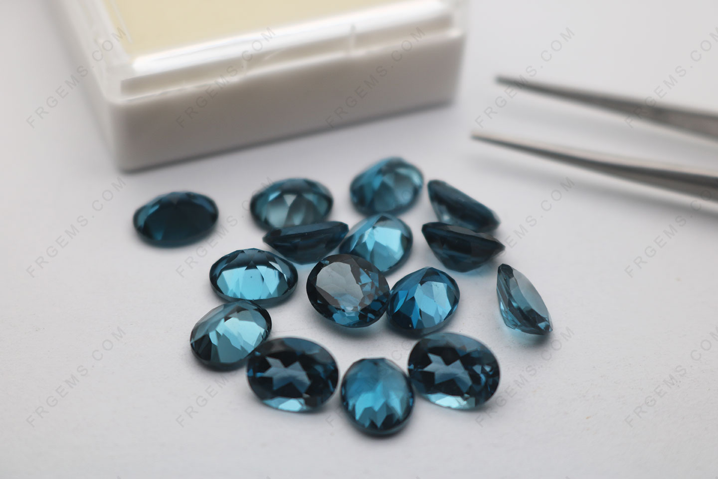 Natural Genuine Topaz London Blue Oval Shape Faceted 9x7mm loose Stones Suppliers in China